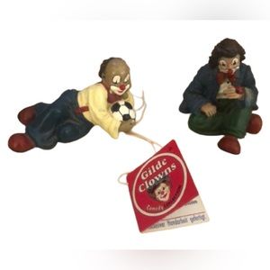 GILDE CLOWNS COMEDY COLLECTION FIGURINES • SET OF 2 CLOWNS • GERMAN • VINTAGE